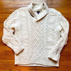 J.Crew Cableknit Shawl Collar Sweater